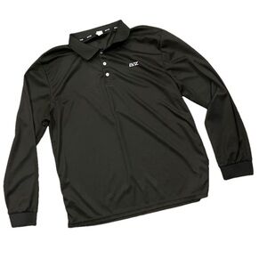 BOYZN size L black long sleeve 3 button polo top
